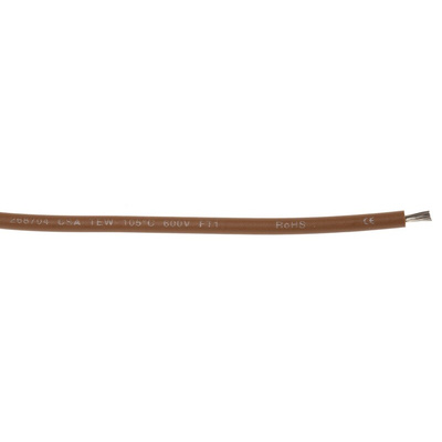 Lapp Brown 1 mm² Hook Up Wire, 17 AWG, 100m, PVC Insulation
