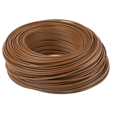 Lapp Brown 1 mm² Hook Up Wire, 17 AWG, 100m, PVC Insulation
