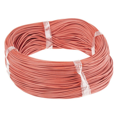Lapp ÖLFLEX HEAT Series Red 0.25 mm² Hook Up Wire, 24 AWG, 19/0.25 mm, 100m, Silicone Insulation