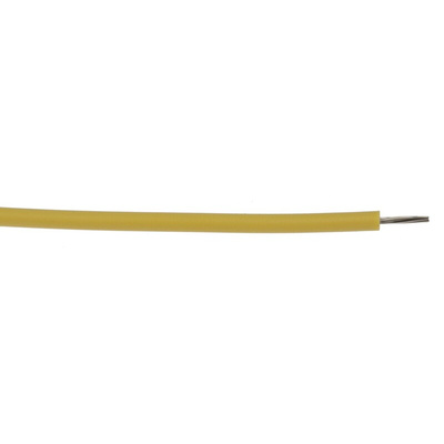 Lapp ÖLFLEX HEAT Series Yellow 0.25 mm² Hook Up Wire, 24 AWG, 14/0.15 mm, 100m, Silicone Insulation