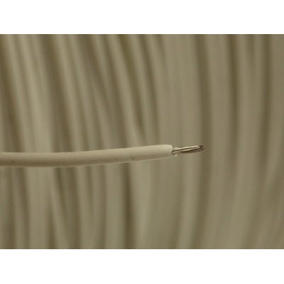 Alpha Wire EcoWire Series White 0.13 mm² Hook Up Wire, 26 AWG, 7/0.16 mm, 305m, MPPE Insulation
