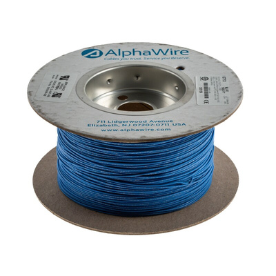 Alpha Wire EcoWire Series Blue 0.33 mm² Hook Up Wire, 22 AWG, 7/0.25 mm, 305m, MPPE Insulation