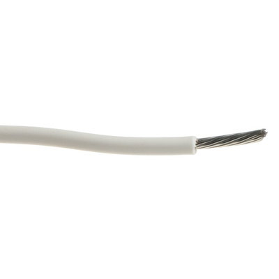 Alpha Wire EcoWire Series White 0.52 mm² Hook Up Wire, 20 AWG, 10/0.25 mm, 305m, MPPE Insulation