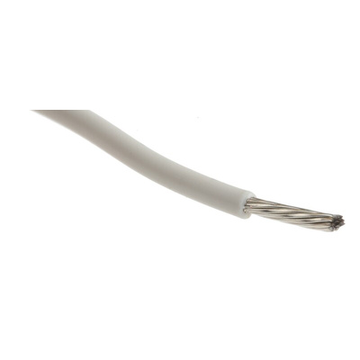 Alpha Wire EcoWire Series White 0.52 mm² Hook Up Wire, 20 AWG, 10/0.25 mm, 305m, MPPE Insulation