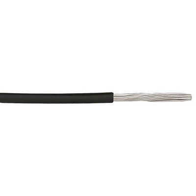 Alpha Wire EcoWire Plus Series Black 0.08 mm² Hook Up Wire, 28 AWG, 7/0.12 mm, 30m, MPPE Insulation