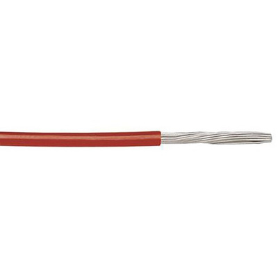 Alpha Wire EcoWire Plus Series Red 0.33 mm² Hook Up Wire, 22 AWG, 7/0.25 mm, 30m, MPPE Insulation