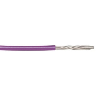 Alpha Wire EcoWire Series Purple 1.3 mm² Hook Up Wire, 16 AWG, 26/0.25 mm, 305m, MPPE Insulation