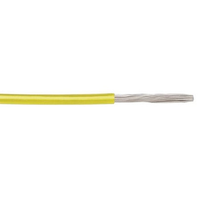 Alpha Wire EcoWire Series Yellow 1.3 mm² Hook Up Wire, 16 AWG, 26/0.25 mm, 305m, MPPE Insulation