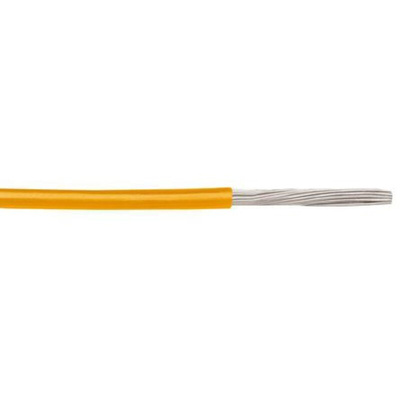 Alpha Wire 3051 Series Orange 0.33 mm² Hook Up Wire, 22 AWG, 1/0.64 mm, 30m, PVC Insulation