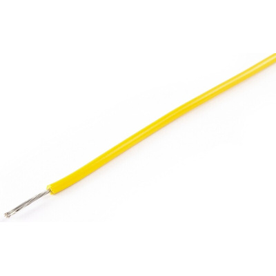 AXINDUS KY30 Series Yellow 0.34 mm² Hook Up Wire, 22 AWG, 7/0.25 mm, 200m, PVC Insulation
