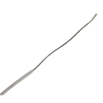 Alpha Wire Premium Series White 0.2 mm² Hook Up Wire, 24 AWG, 19/0.13 mm, 30m, PTFE Insulation