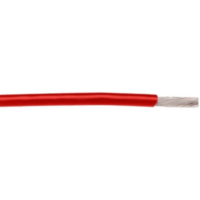Alpha Wire 2840 Series Red 0.03 mm² Hook Up Wire, 32 AWG, 7/0.008 mm, 30m, PTFE Insulation