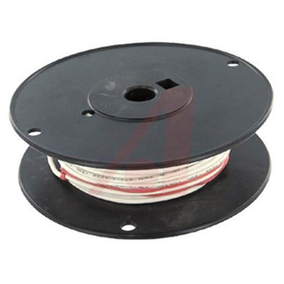 Alpha Wire 392040 Series White 0.52 mm² Hook Up Wire, 20 AWG, 10/0.25 mm, 30.5m, Silicone Insulation