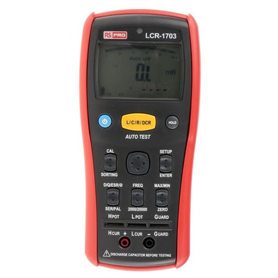 RS PRO Handheld LCR Meter 20mF, 200 MΩ, 20000H With RS Calibration