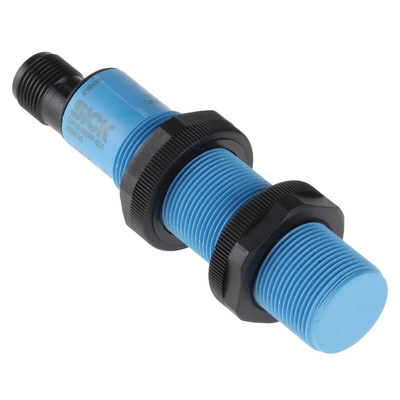 Sick Capacitive Barrel-Style Proximity Sensor, M18 x 1, 8 mm Detection, PNP Output, 10 → 36 V dc, IP68, IP69K