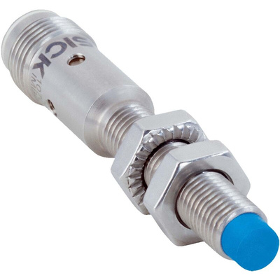 Sick Inductive Barrel-Style Proximity Sensor, M8 x 1, 4 mm Detection, PNP Output, 10 → 30 V dc, IP68, IP69K