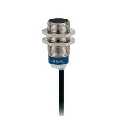 Telemecanique Sensors Inductive Barrel-Style Proximity Sensor, M18 x 1, 8 mm Detection, PNP Output, 12 → 24 V