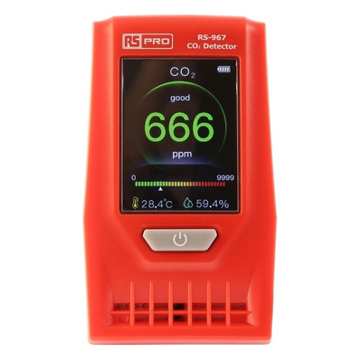 RS PRO Carbon Dioxide Workstation Monitor Gas Detection, For Air Quality Control