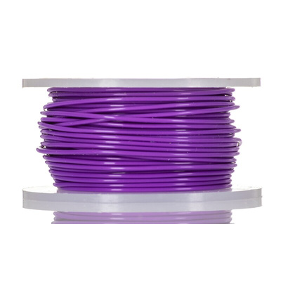 Alpha Wire Premium Series Purple 0.35 mm² PTFE Equipment Wire, 22 AWG, 7/0.25 mm, 30m, PTFE Insulation