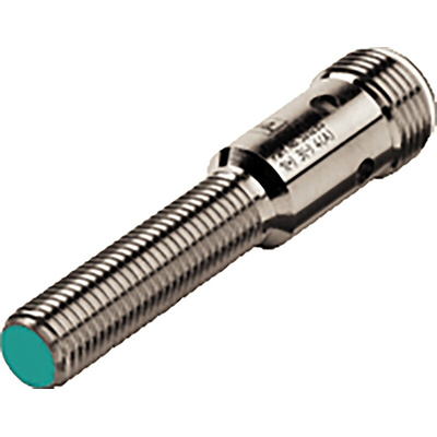 Pepperl + Fuchs Inductive Barrel-Style Proximity Sensor, M8 x 1, 2 mm Detection, PNP Output, 5 → 30 V dc, IP67