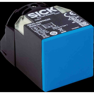 Sick Inductive Block-Style Proximity Sensor, 45 mm Detection, PNP Output, 10 → 30 V, IP68