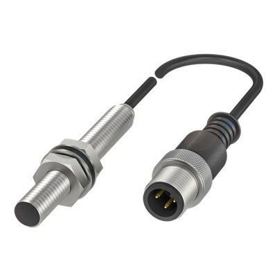 BALLUFF Inductive Barrel-Style Proximity Sensor, M8 x 1, 4 mm Detection, PNP Output, 10 → 30 V, IP67