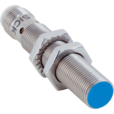 Sick Inductive Barrel-Style Proximity Sensor, M12 x 1, 4 mm Detection, PNP Normally Closed Output, 10 → 30 V,