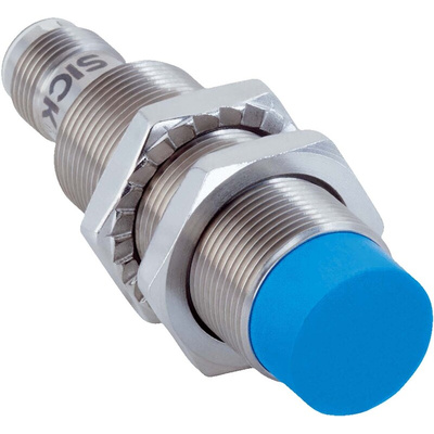 Sick Inductive Barrel-Style Proximity Sensor, M18 x 1, 12 mm Detection, PNP Normally Open Output, 10 → 30 V,