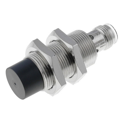 Omron Barrel-Style Inductive Proximity Sensor, M18 x 1, 16 mm Detection, PNP Output, 12 → 24 V, IP67