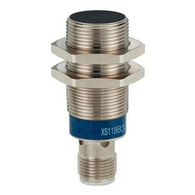 Telemecanique Sensors Inductive Barrel-Style Proximity Sensor, M18 x 1, 8 mm Detection, NPN Output, 12 → 24 V,