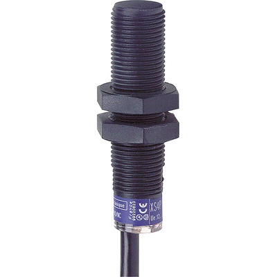 Telemecanique Sensors Inductive Barrel-Style Proximity Sensor, M12 x 1, 4 mm Detection, PNP Output, 48 V dc, IP68