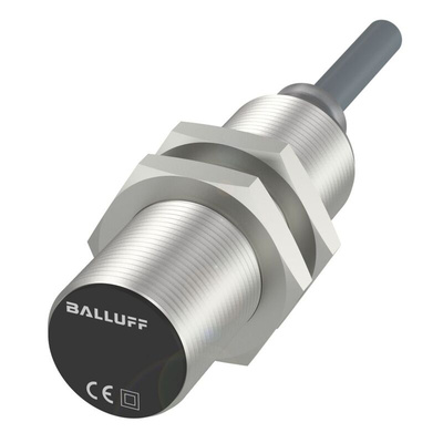 BALLUFF BES Series Inductive Barrel-Style Inductive Proximity Sensor, M18 x 1, 8mm Detection, PNP Output, 10 →