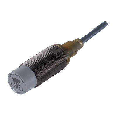 Carlo Gavazzi ICB18 Series Inductive Barrel-Style Inductive Proximity Sensor, M18 x 1, 8 mm Detection, PNP Output, 10