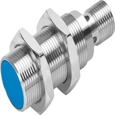 Festo SIEH Series Inductive Barrel-Style Proximity Sensor, M18 x 1, 8 mm Detection, NPN Output, 10 → 30 V dc,