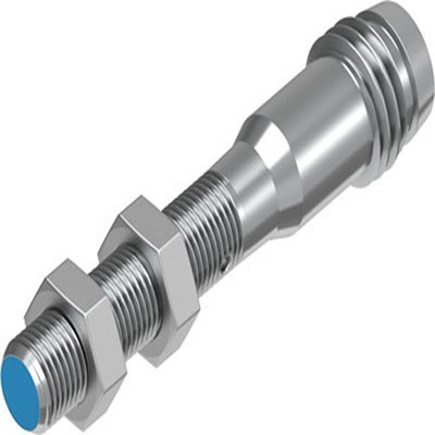 Festo SIEN Series Inductive Barrel-Style Proximity Sensor, M5 x 0.5, 0.8 mm Detection, NPN Output, 10 → 30 V dc,