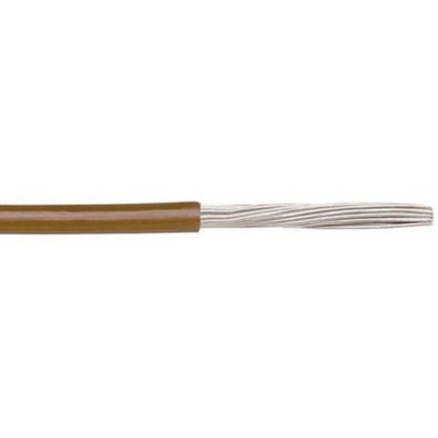Alpha Wire EcoWire Series Brown 5.2 mm² Hook Up Wire, 10 AWG, 105/0.25 mm, 30m, MPPE Insulation