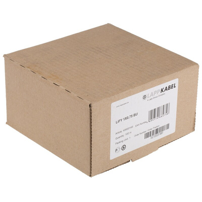 Lapp Blue 0.82 mm² Hook Up Wire, 18 AWG, 100m, PVC Insulation