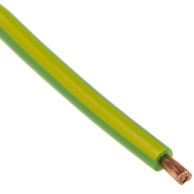 Lapp Green/Yellow 1.5 mm² Hook Up Wire, 15 AWG, 100m, PVC Insulation