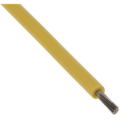 Lapp ÖLFLEX HEAT Series Yellow 0.5 mm² Hook Up Wire, 20 AWG, 16/0.2 mm, 100m, Silicone Insulation