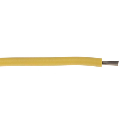 Lapp ÖLFLEX HEAT Series Yellow 0.75 mm² Hook Up Wire, 18 AWG, 19/0.25 mm, 100m, Silicone Insulation