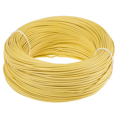 Lapp ÖLFLEX HEAT Series Yellow 0.75 mm² Hook Up Wire, 18 AWG, 19/0.25 mm, 100m, Silicone Insulation