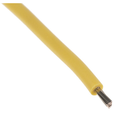 Lapp ÖLFLEX HEAT Series Yellow 0.75 mm² Hook Up Wire, 18 AWG, 19/0.25 mm, 100m, Silicone Insulation