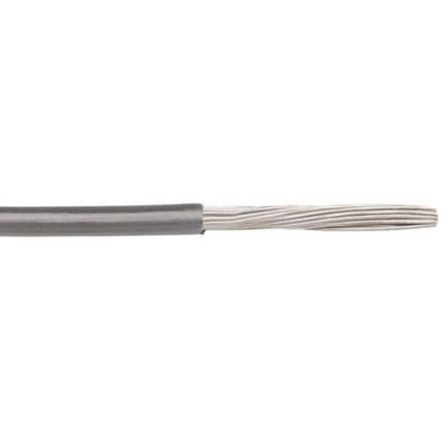 Alpha Wire EcoWire Series Grey 0.08 mm² Hook Up Wire, 28 AWG, 7/0.12 mm, 305m, MPPE Insulation