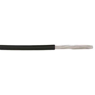 Alpha Wire EcoWire Series Black 2.1 mm² Hook Up Wire, 14 AWG, 1/2.08 mm, 30m, MPPE Insulation