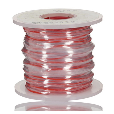 Alpha Wire 3053 Series Red 0.52 mm² Hook Up Wire, 20 AWG, 1/0.81 mm, 30m, PVC Insulation