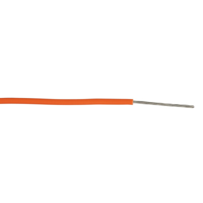 Alpha Wire 1551 Series Orange 0.33 mm² Hook Up Wire, 22 AWG, 7/0.25 mm, 30m, PVC Insulation