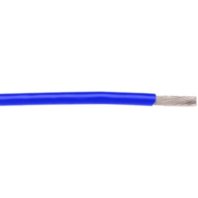 Alpha Wire Blue 0.2 mm² Hook Up Wire, 24 AWG, 19/0.13 mm, 30m, PTFE Insulation