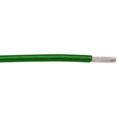 Alpha Wire 2841 Series Green 0.05 mm² Hook Up Wire, 30 AWG, 1/0.25 mm, 30.5m, PTFE Insulation