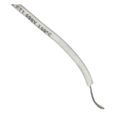 Alpha Wire 392250 Series White 0.33 mm² Hook Up Wire, 22 AWG, 7/0.25 mm, 30.5m, Silicone Insulation