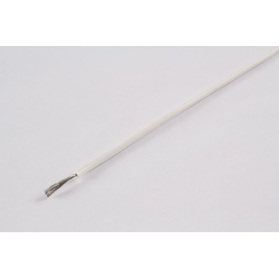 AXINDUS KY Series White 1.34 mm² Hook Up Wire, 16 AWG, 19/0.3 mm, 100m, PVC Insulation